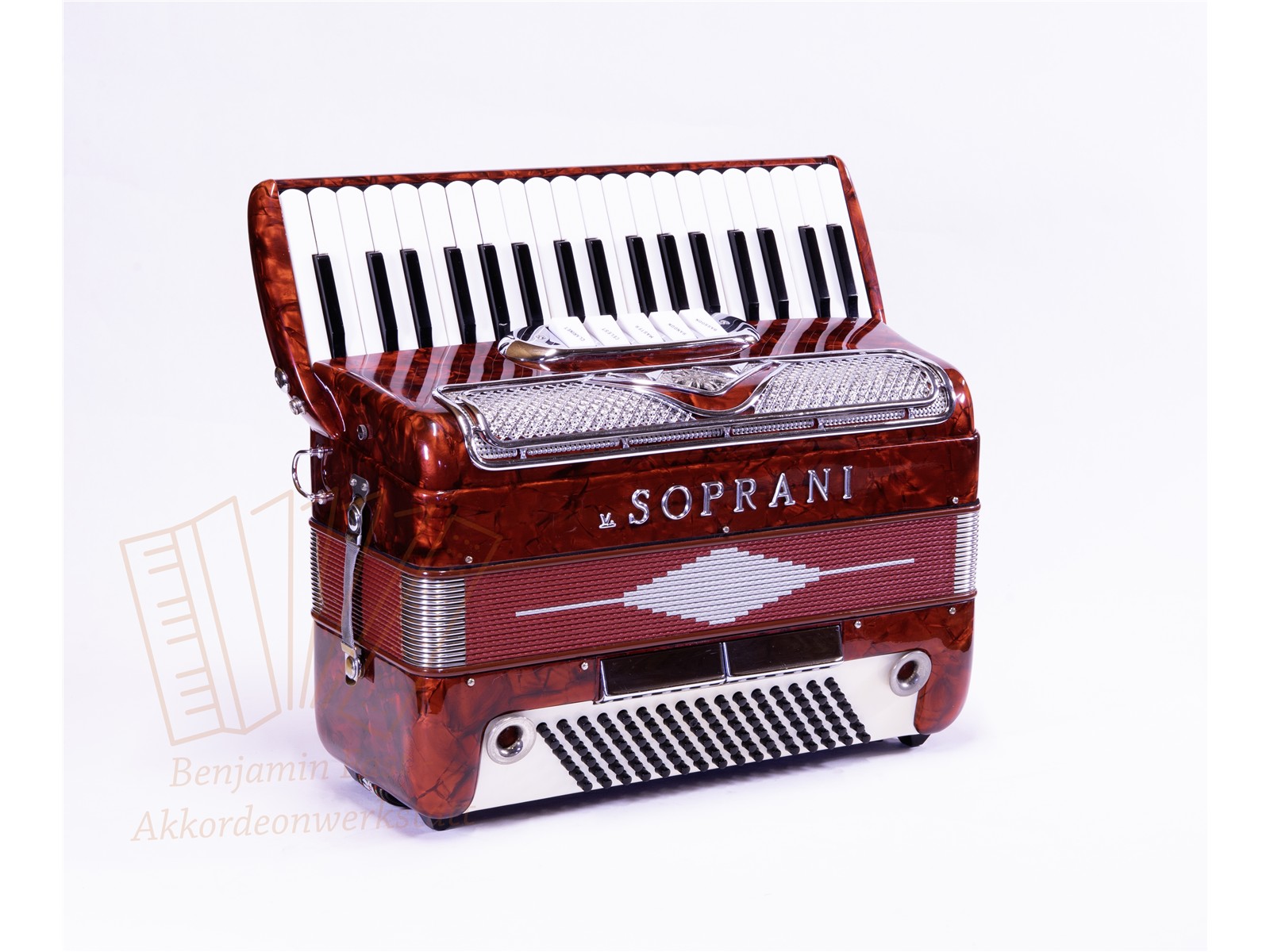 Akkordeon V. Soprani 96 Bass 37/96/III/5/3 schwarz - gebraucht