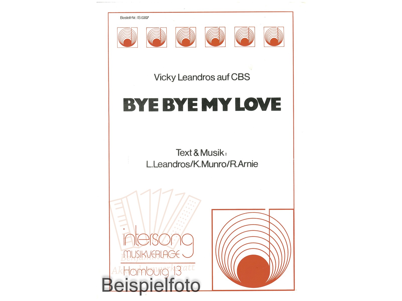 Bye Bye my Love, Einzelausgabe - Antiquariat