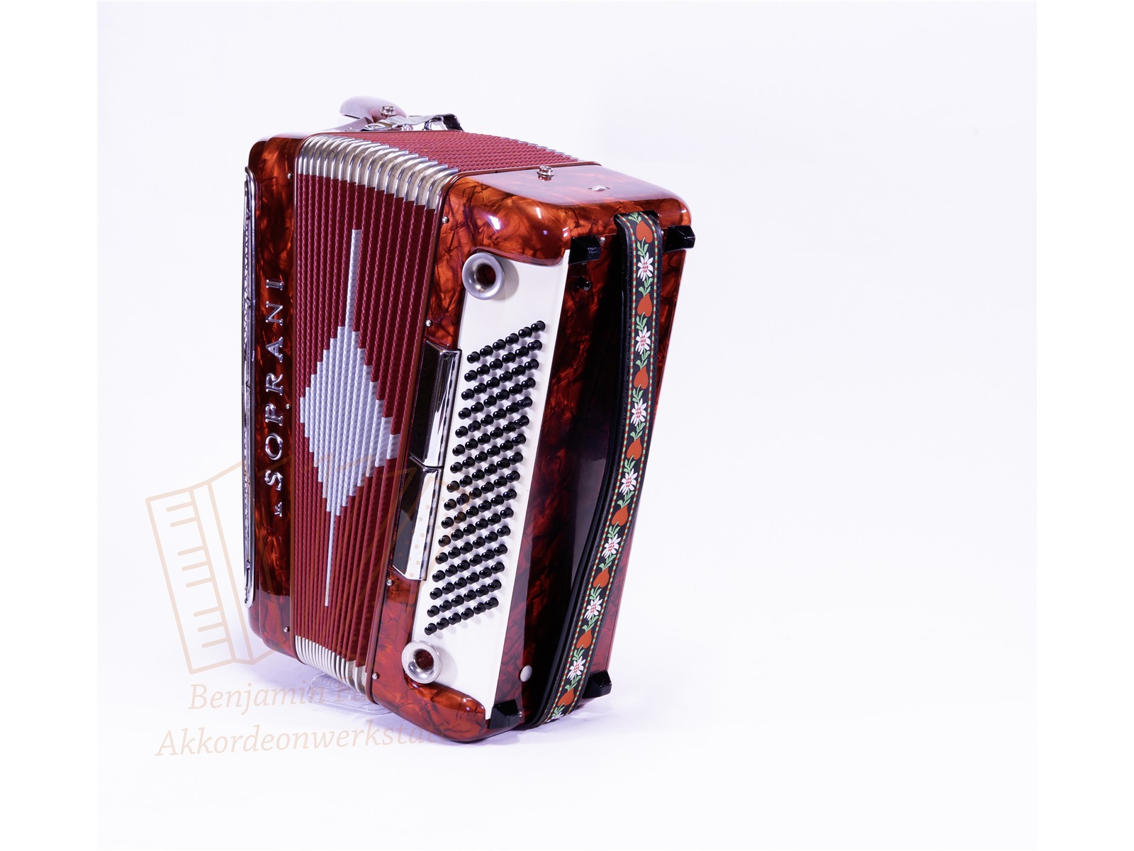 Akkordeon V. Soprani 96 Bass 37/96/III/5/3 schwarz - gebraucht