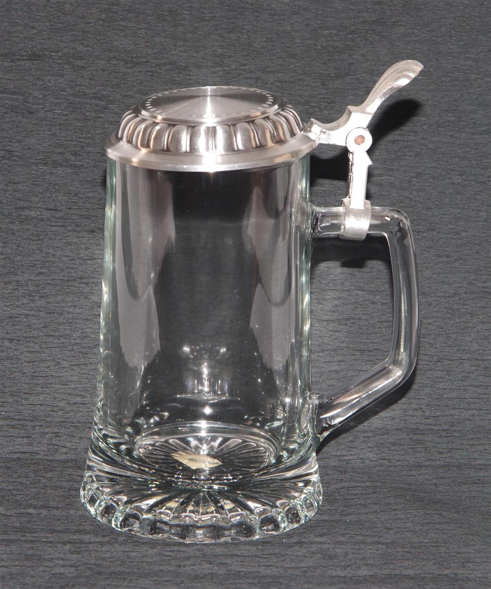 Bierkrug Glas Zinndeckel Domex Bierkrug Glas Zinndeckel Domex