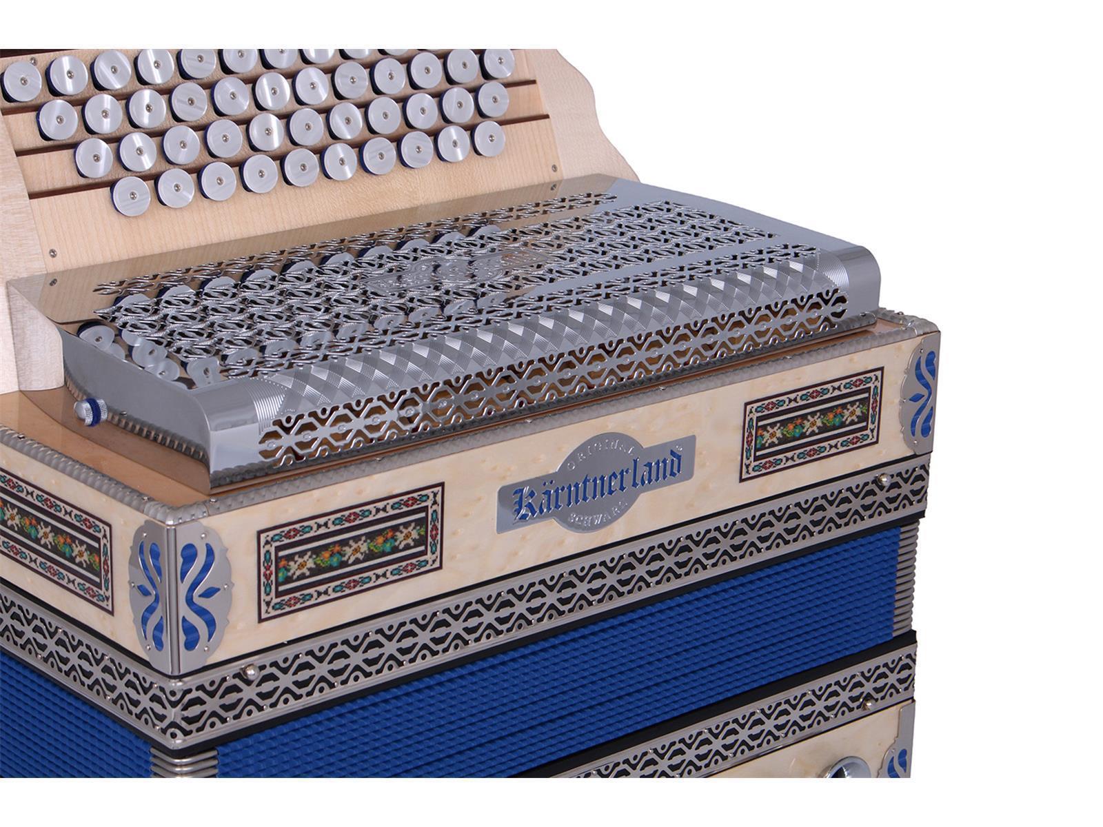 Steirische Harmonika Kärntnerland (Silber) Waldheimat blau Steirische Harmonika Kärntnerland (Silber) Waldheimat blau C/F/Bb/Eb