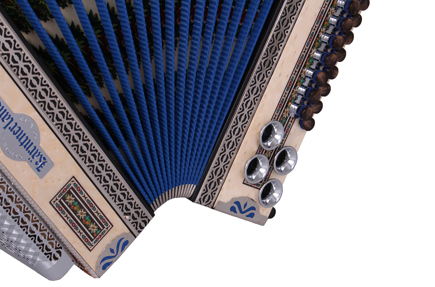 Steirische Harmonika Kärntnerland (Silber) Waldheimat blau Steirische Harmonika Kärntnerland (Silber) Waldheimat blau C/F/Bb/Eb