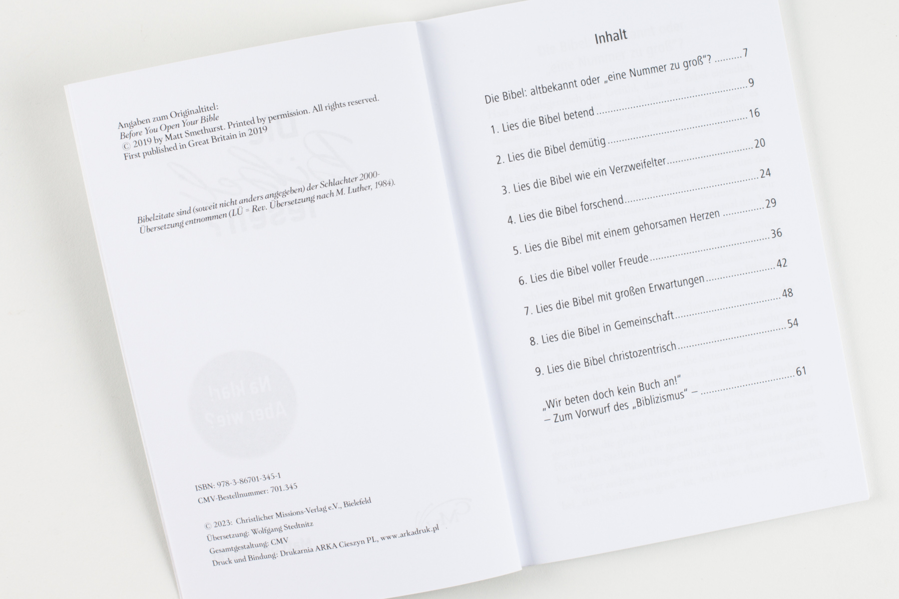 Die Bibel lesen? - Na klar! Aber wie? Die Bibel lesen? - Na klar! Aber wie?