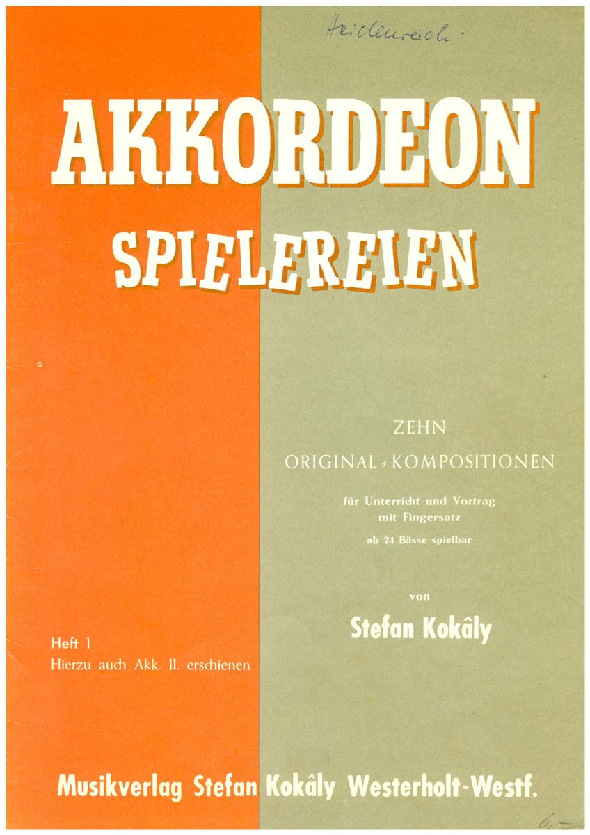 Akkordeon Spielereien 1, Kokâly - Antiquariat