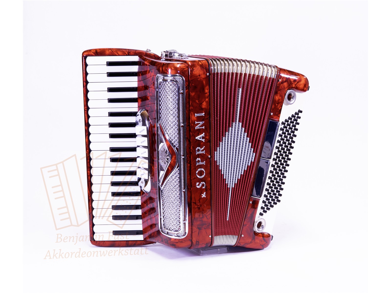 Akkordeon V. Soprani 96 Bass 37/96/III/5/3 schwarz - gebraucht