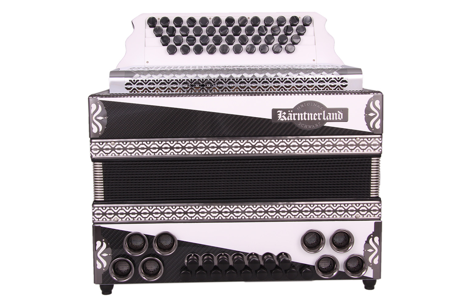 Steirische Harmonika Kärntnerland (Silber) Alpenvision Carbon Weiß Steirische Harmonika Kärntnerland (Silber) Alpenvision Carbon Weiß C/F/Bb/Eb