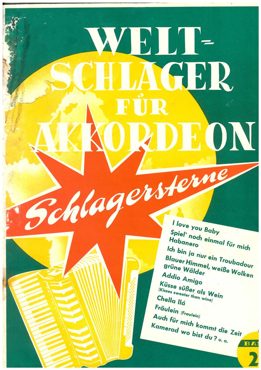 Weltschlager für Akkordeon. Schlagersterne 21 - Antiquariat Weltschlager für Akkordeon. Schlagersterne 21 - Antiquariat