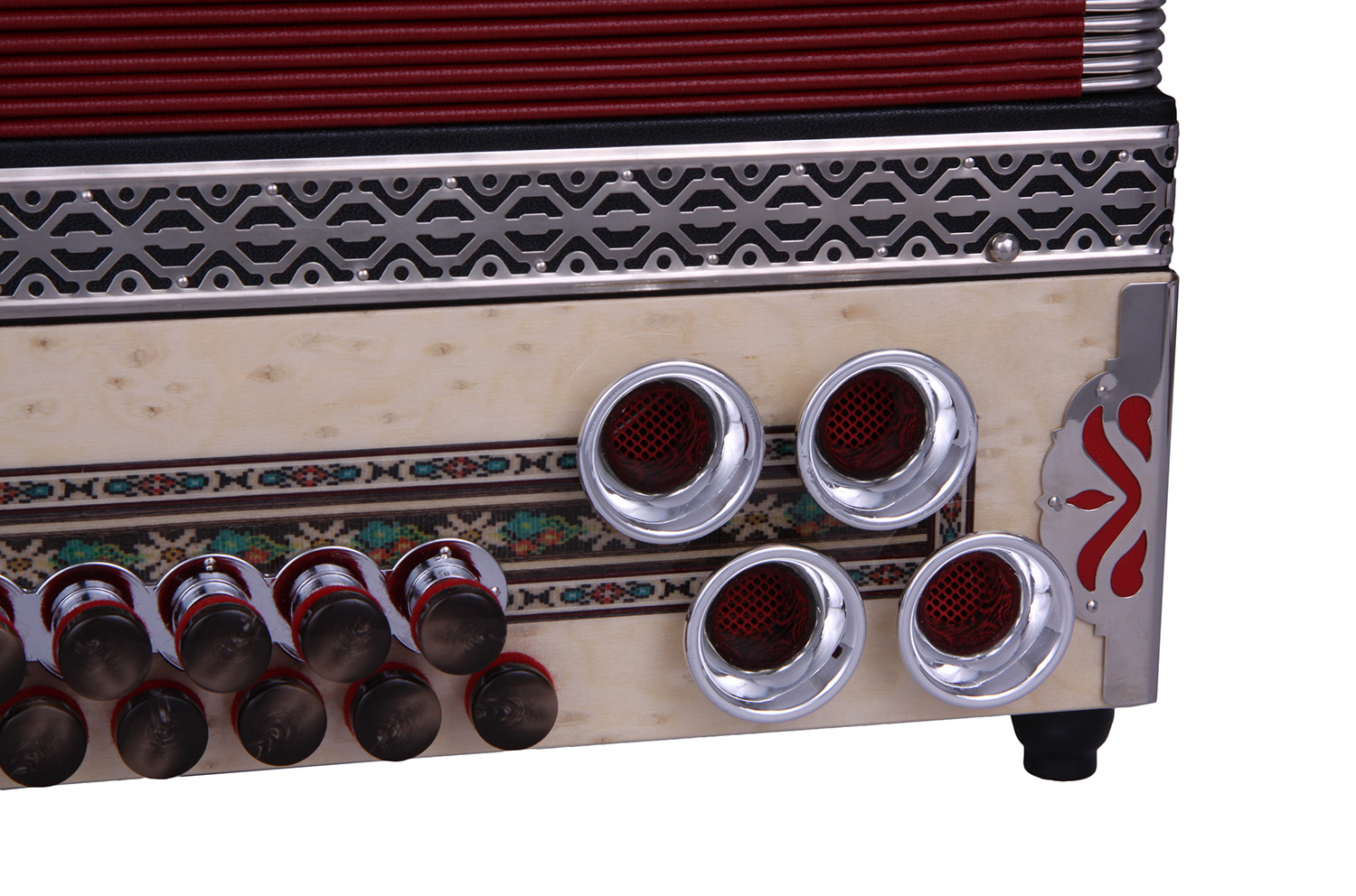 Steirische Harmonika Kärntnerland (Silber) Waldheimat rot Steirische Harmonika Kärntnerland (Silber) Waldheimat rot C/F/Bb/Eb