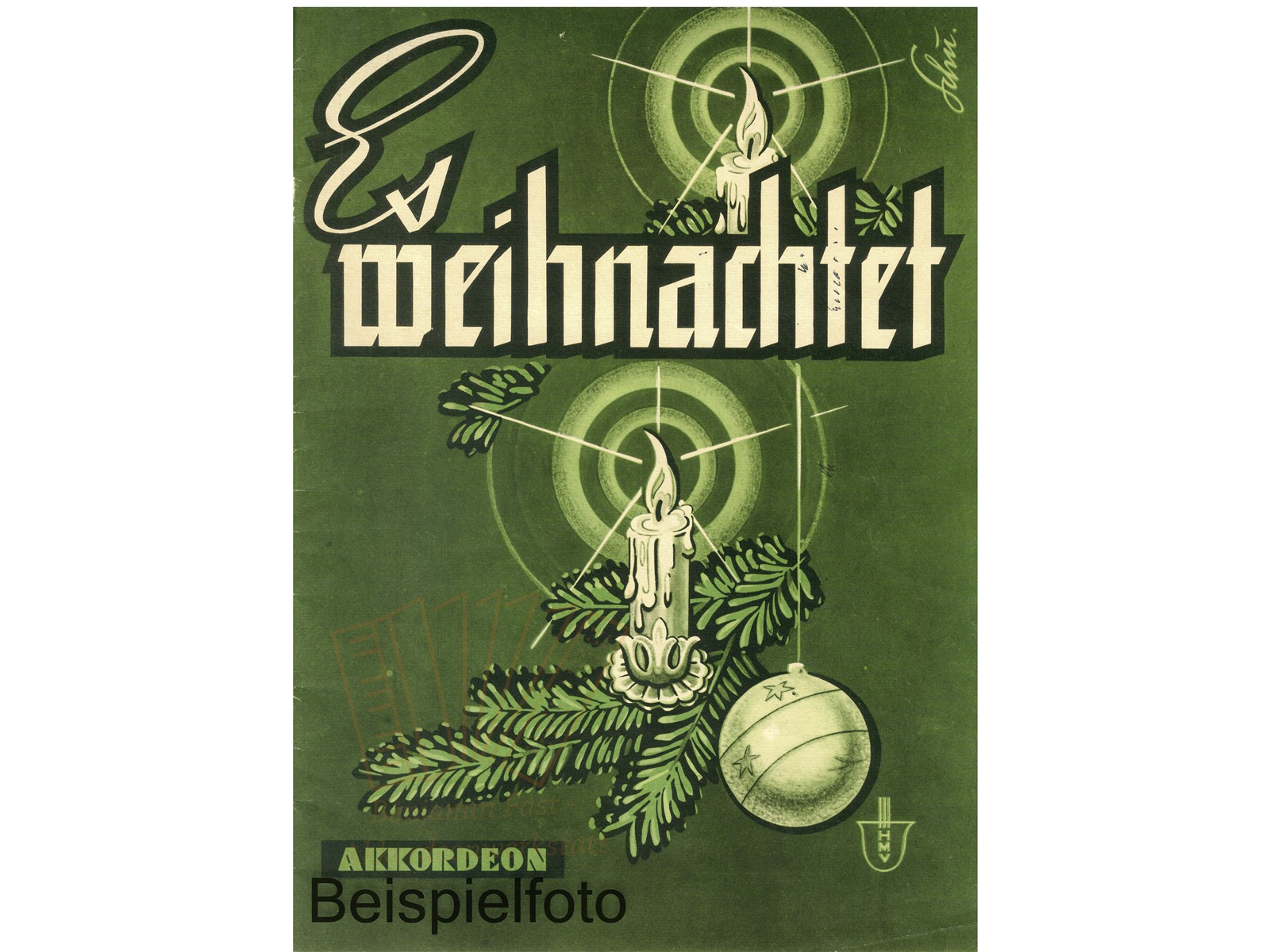 Es weihnachtet, Akkordeon - Antiquariat