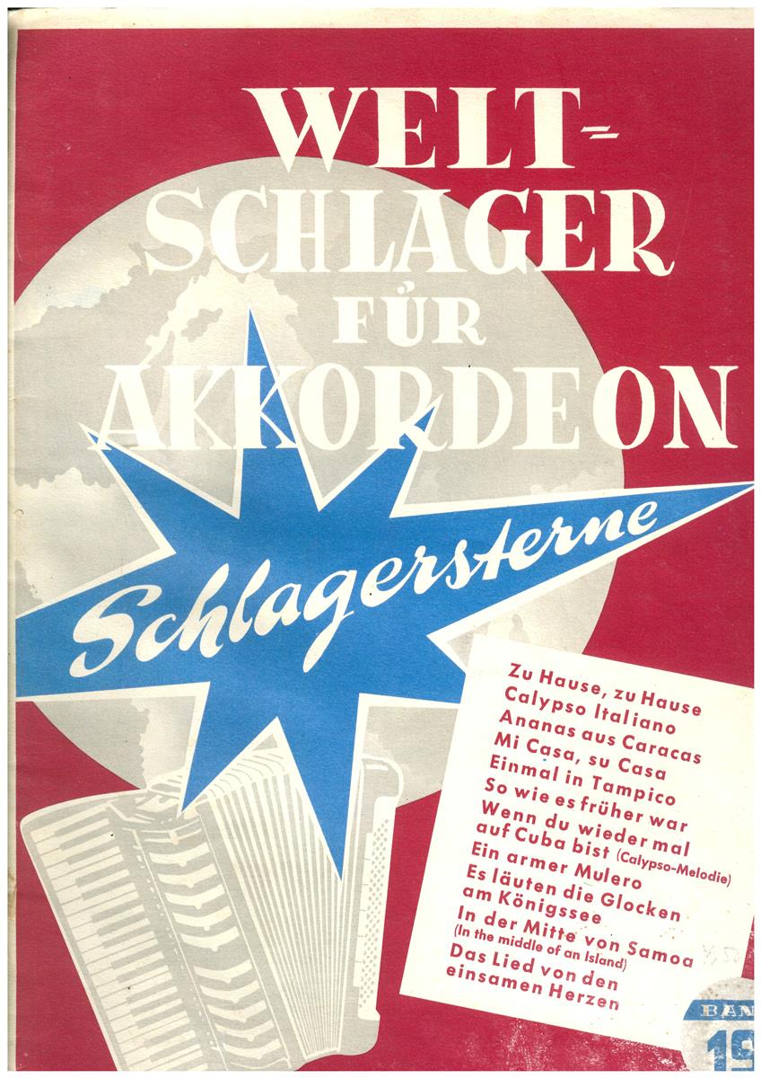 Weltschlager für Akkordeon. Schlagersterne 19 - Antiquariat Weltschlager für Akkordeon. Schlagersterne 19 - Antiquariat