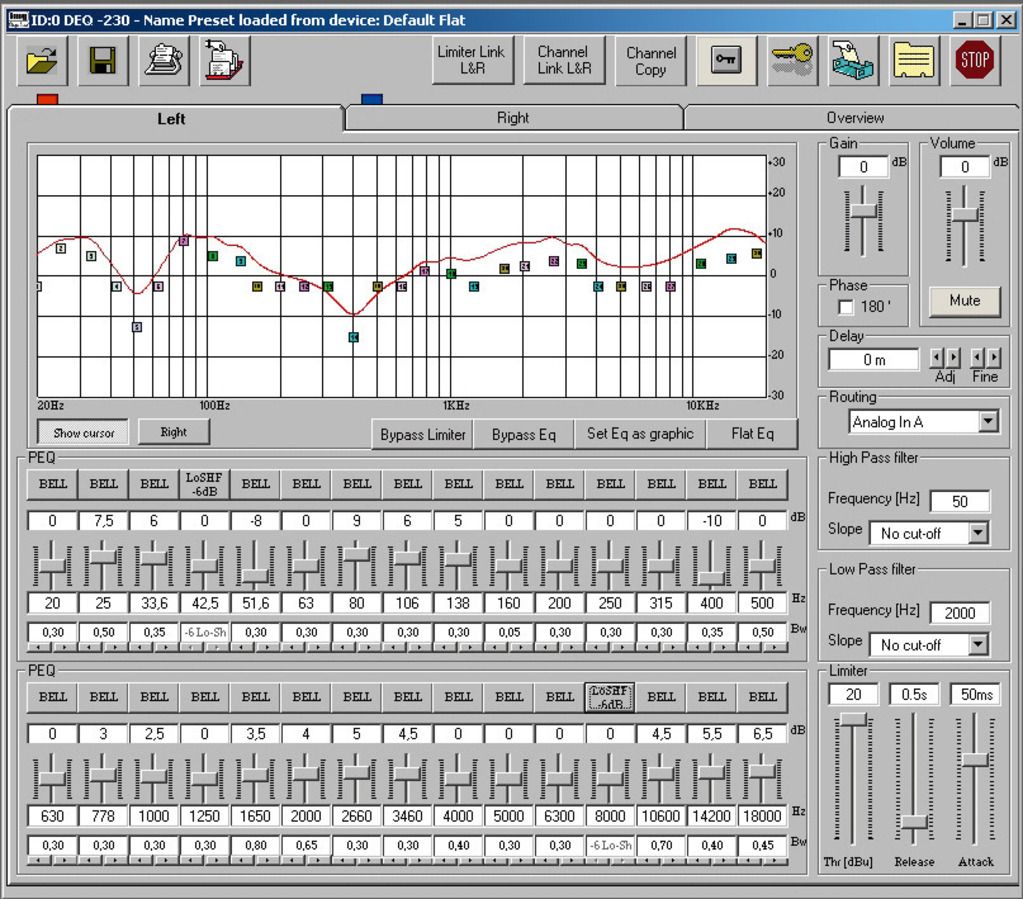 Equalizer DEQ-230 digital 2x30 Band DSP