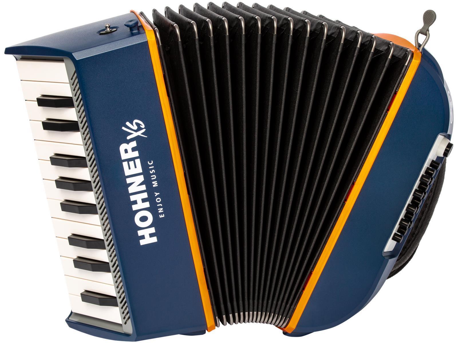 Kinder-Akkordeon HOHNER XS, blau-orange Einsteiger-Akkordeon HOHNER XS, weiß-grau (f. Erwachsene)