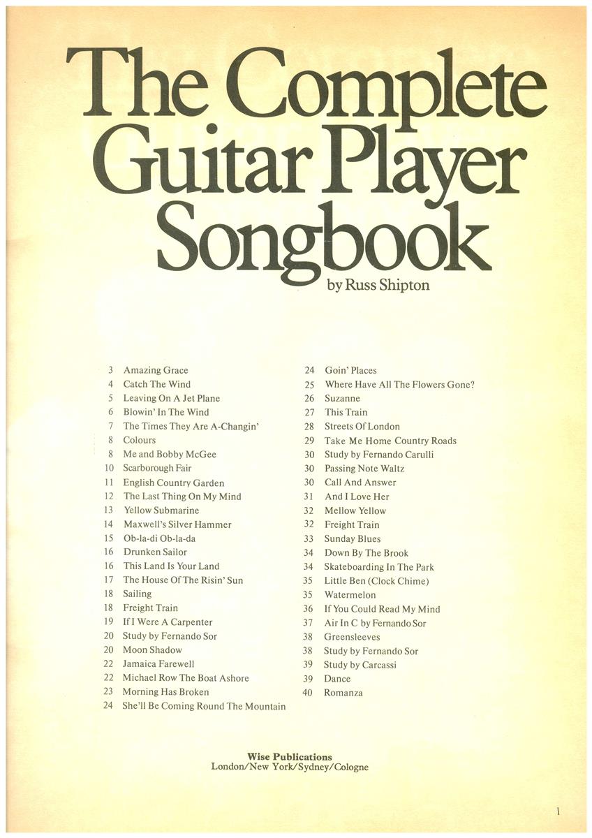 The complete guitar player - songbook 1 - Antiquariat