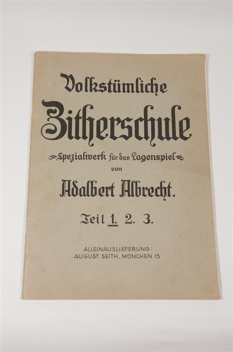 Volkstümliche Zitherschule 1, Albrecht - Antiquariat