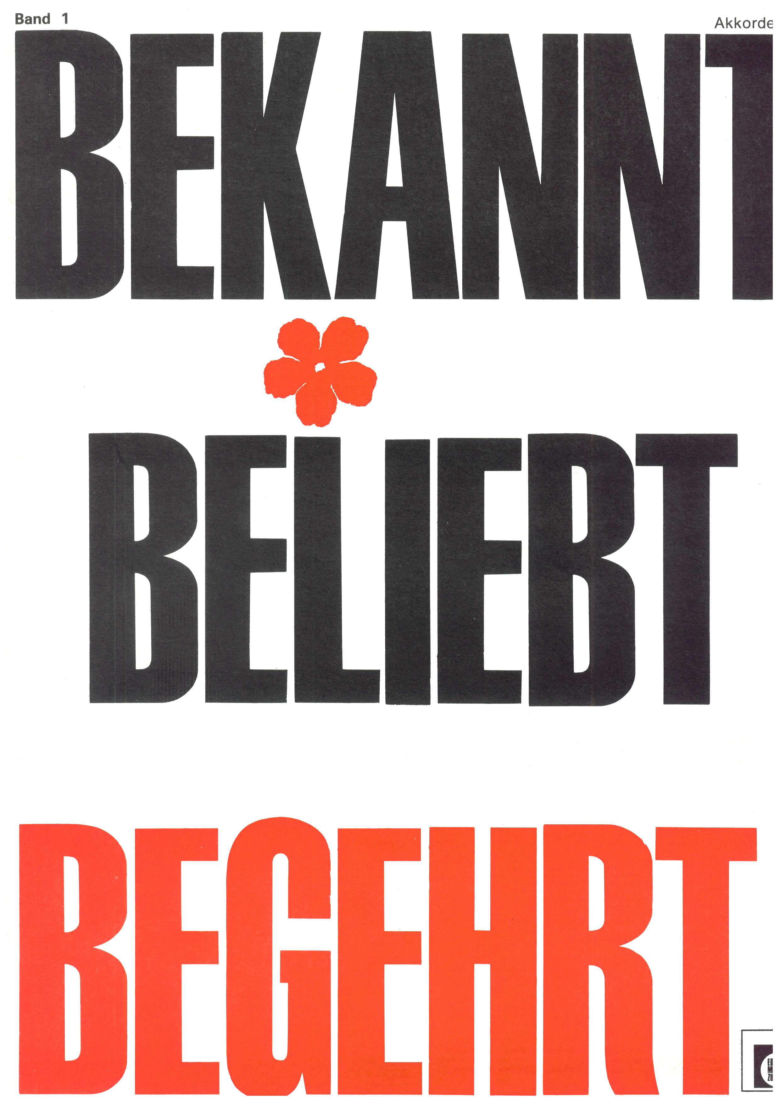 Bekannt beliebt begehrt 1 (nur 2. Stimme) - Antiquariat