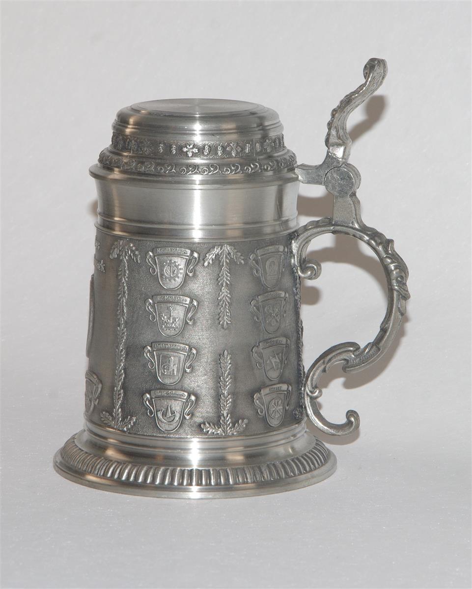 Bierkrug Handwerk Zinnkrug Zinndeckel