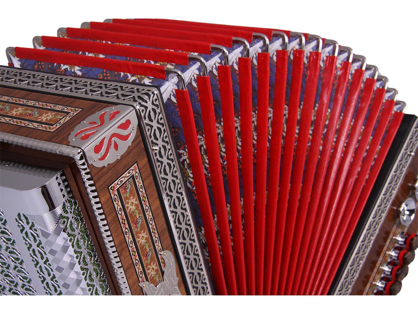 Steirische Harmonika Kärntnerland Edelholz rot Steirische Harmonika Kärntnerland Edelholz rot C/F/Bb/Eb