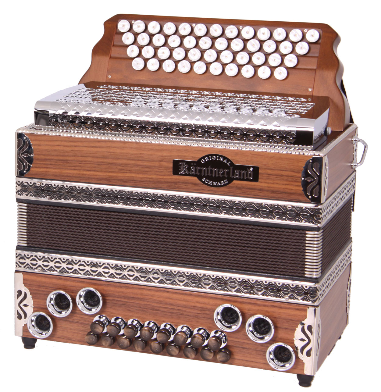 Steirische Harmonika Kärntnerland Edelholz Nuss Steirische Harmonika Kärntnerland Edelholz Nuss C/F/Bb/Eb