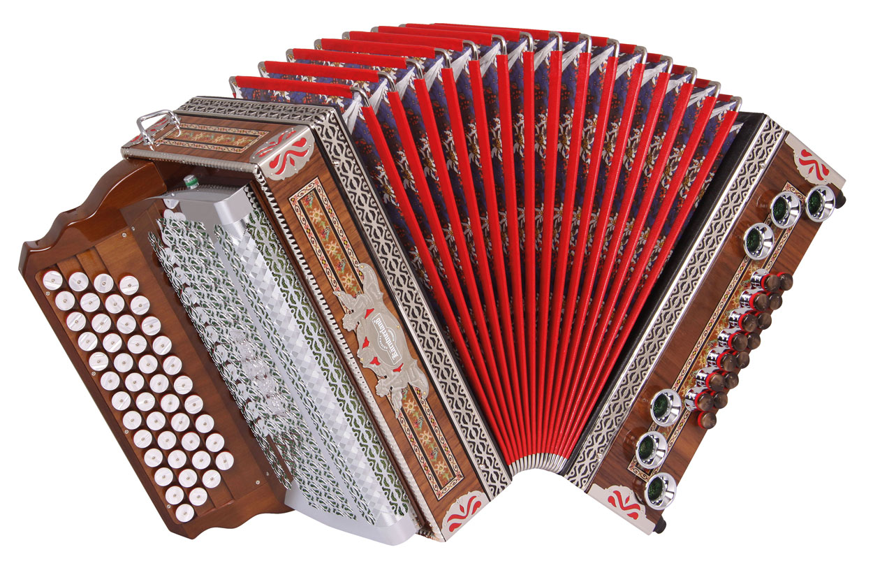 Steirische Harmonika Kärntnerland Edelholz rot Steirische Harmonika Kärntnerland Edelholz rot C/F/Bb/Eb