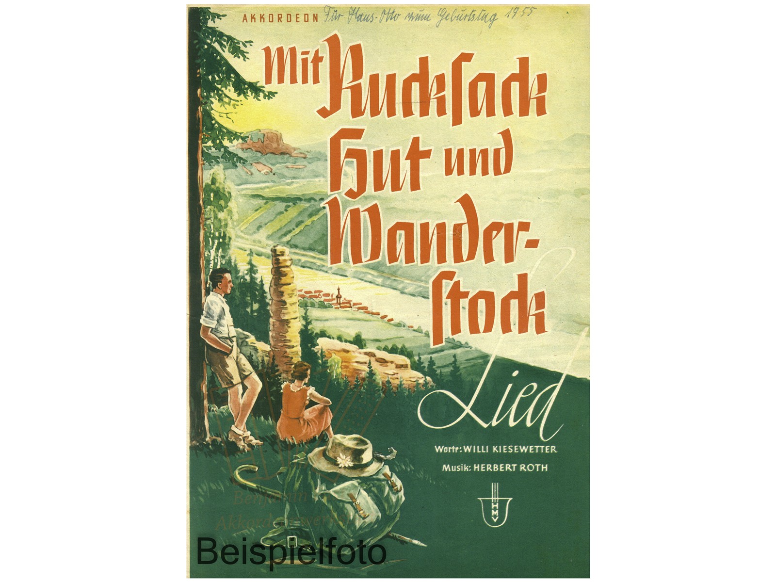 Mit Rucksack, Hut und Wanderstock, Einzelausgabe - Antiquariat Mit Rucksack, Hut und Wanderstock, Einzelausgabe - Antiquariat