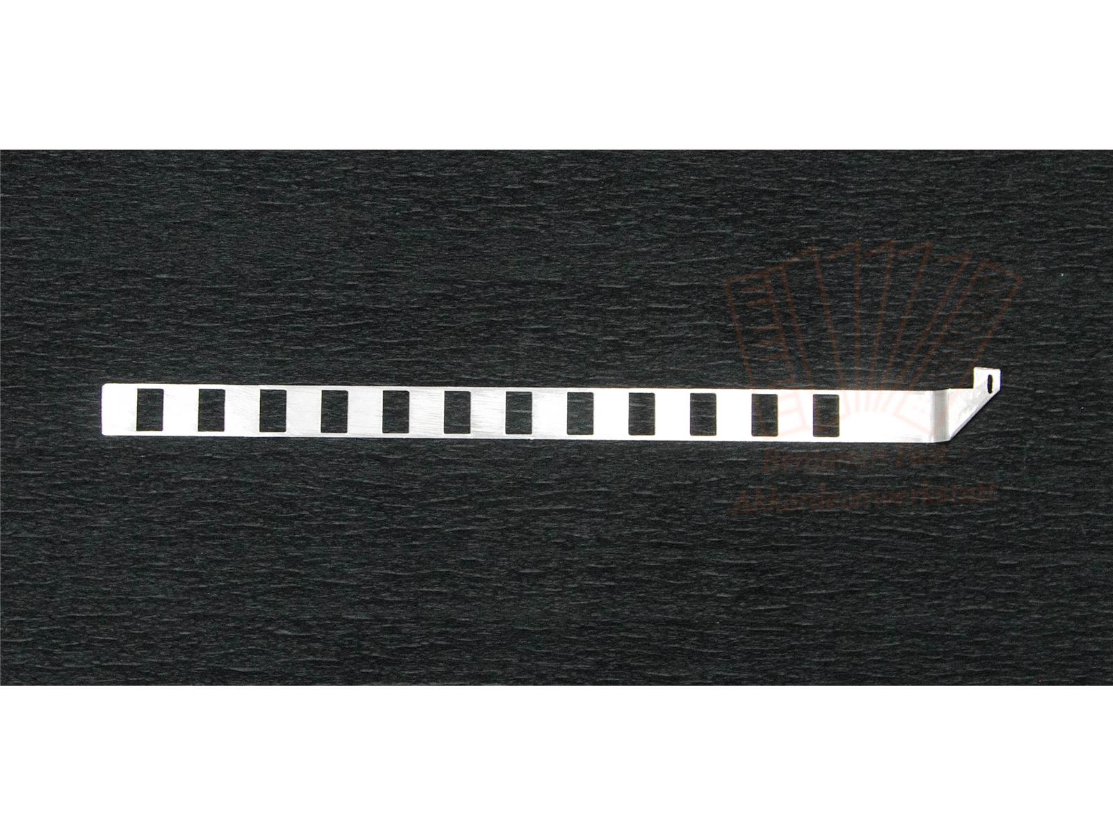 Registerschieber Bass Alu gekröpft 32,2x1,9cm, gebraucht Registerschieber Bass Alu gekröpft 32,2x1,9cm, gebraucht