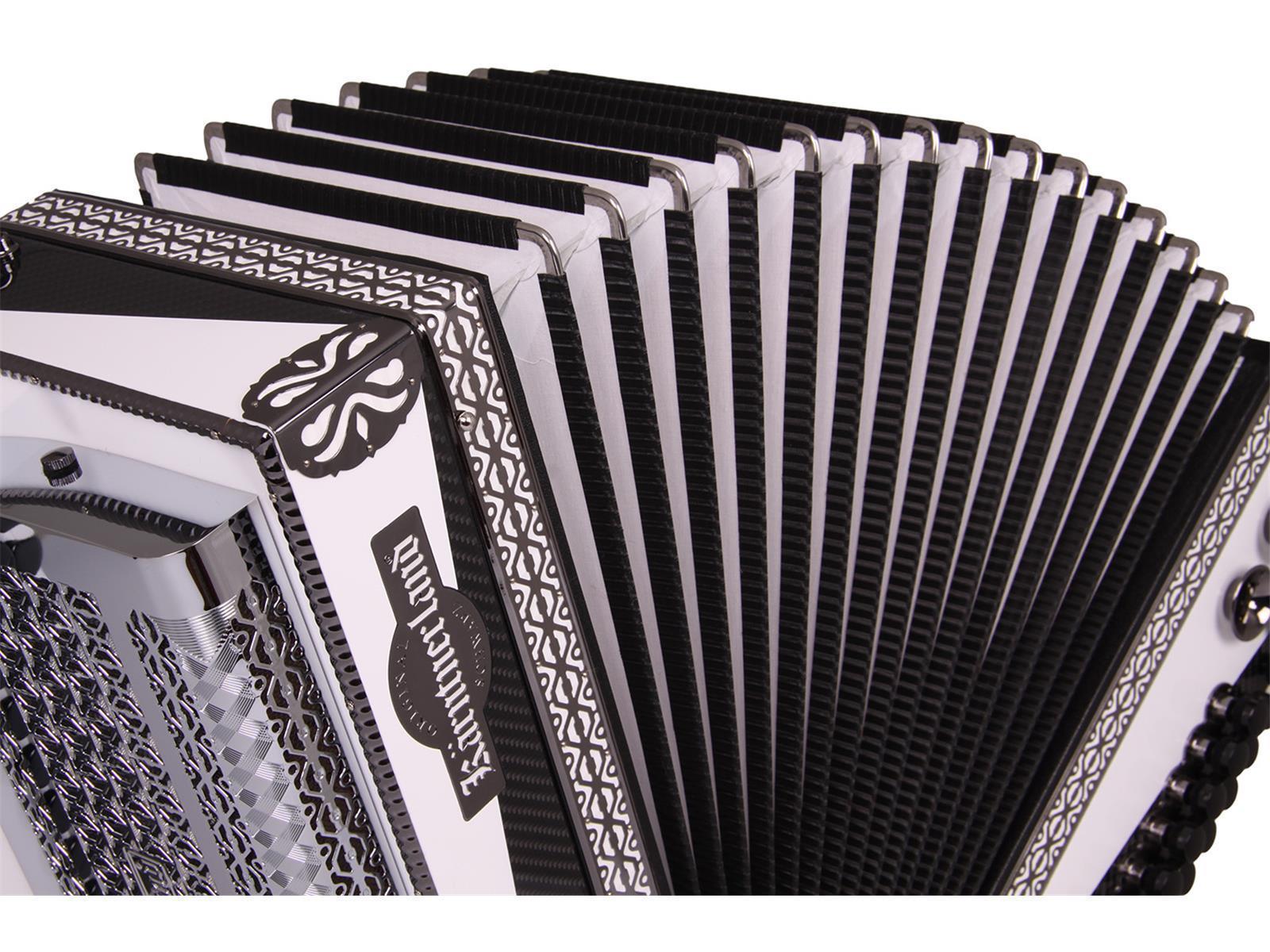 Steirische Harmonika Kärntnerland (Silber) Alpenvision Carbon Weiß Steirische Harmonika Kärntnerland (Silber) Alpenvision Carbon Weiß C/F/Bb/Eb