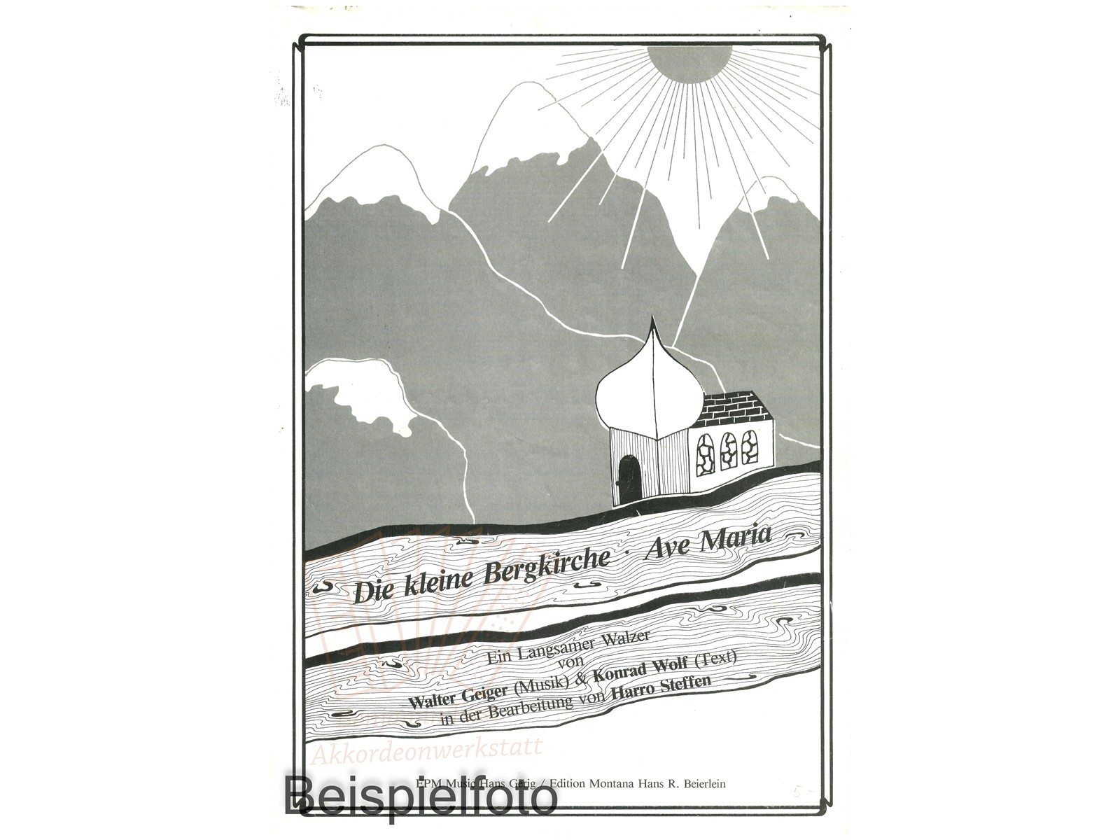 Die kleine Bergkirche - Ave Maria, Einzelausgabe - Antiquariat Die kleine Bergkirche - Ave Maria, Einzelausgabe - Antiquariat