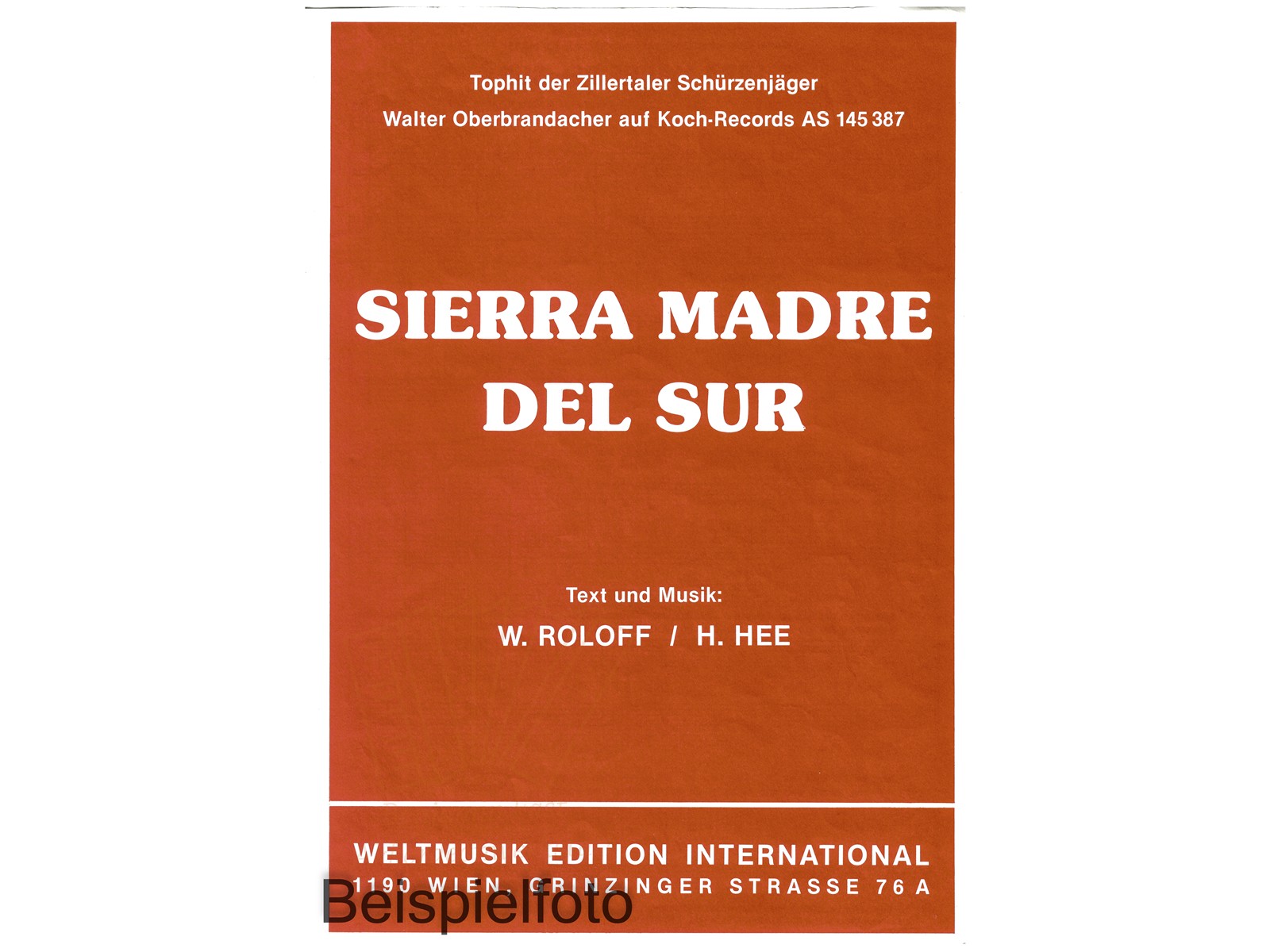 Sierra Madre del sur, Einzelausgabe - Antiquariat Sierra Madre del sur, Einzelausgabe - Antiquariat