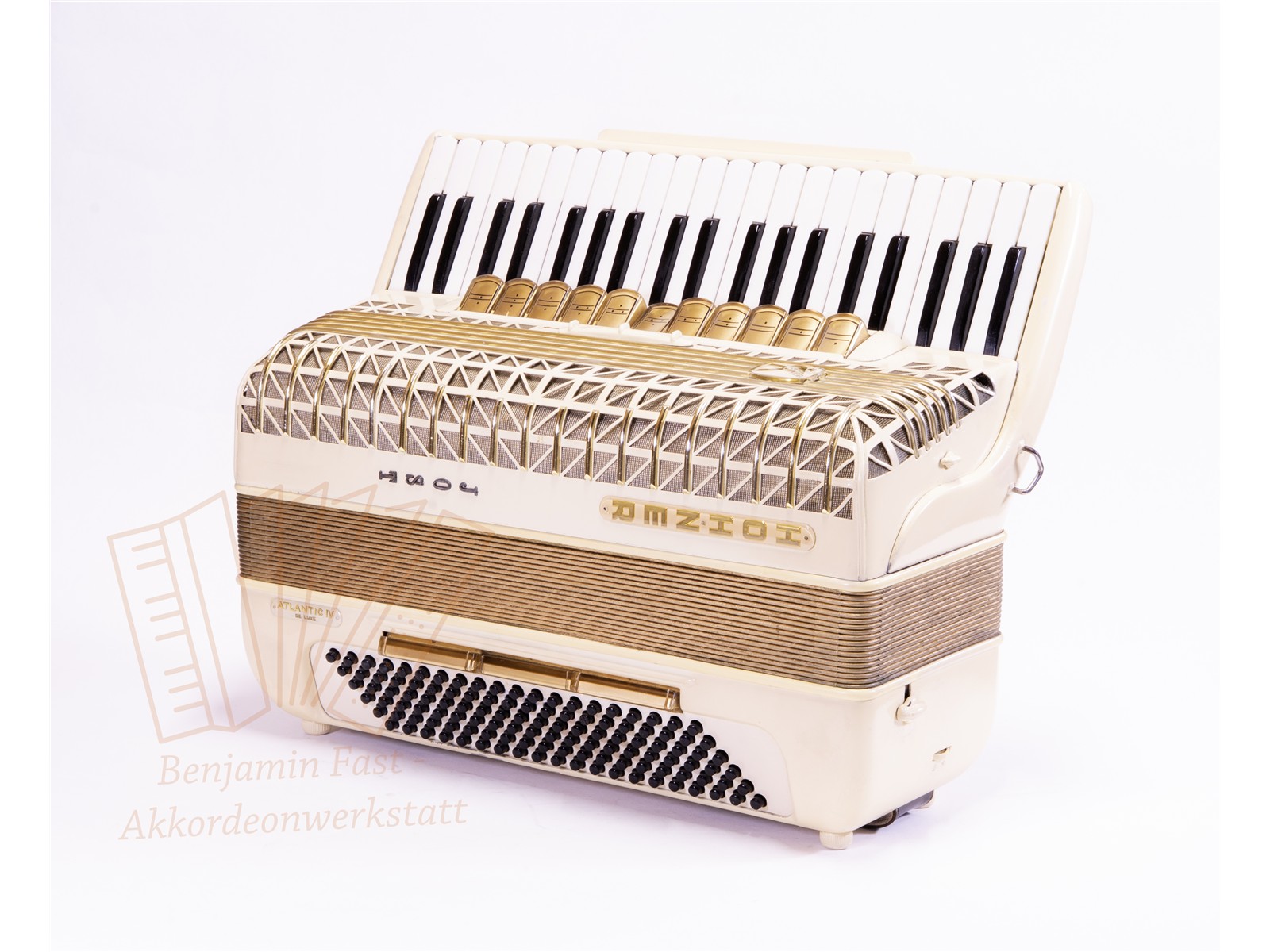 Akkordeon Hohner Atlantic IV de luxe weiß - gebraucht