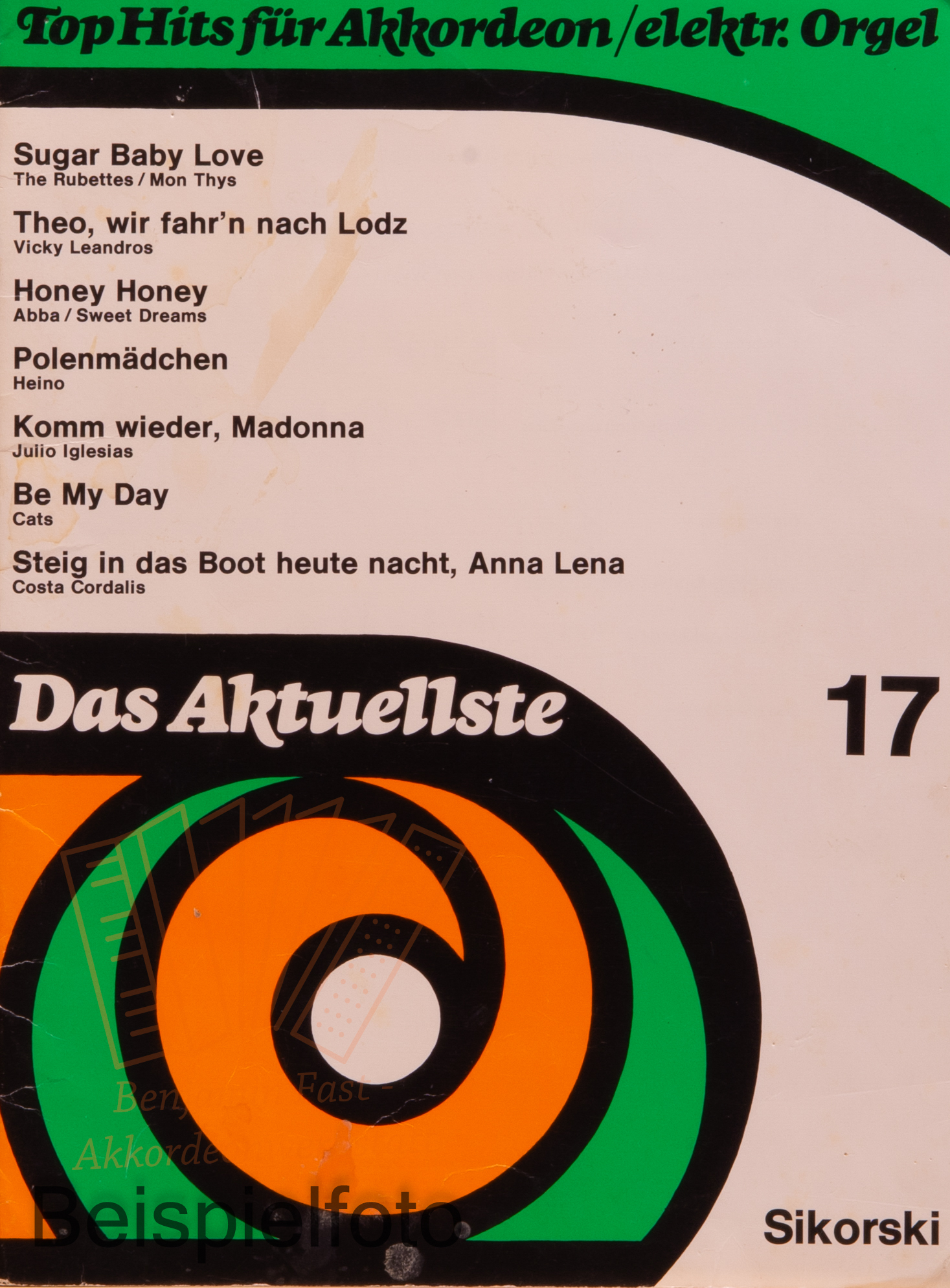 Top Hits für Akkordeon/E-Orgel, Das Aktuellste 17 - Antiquariat