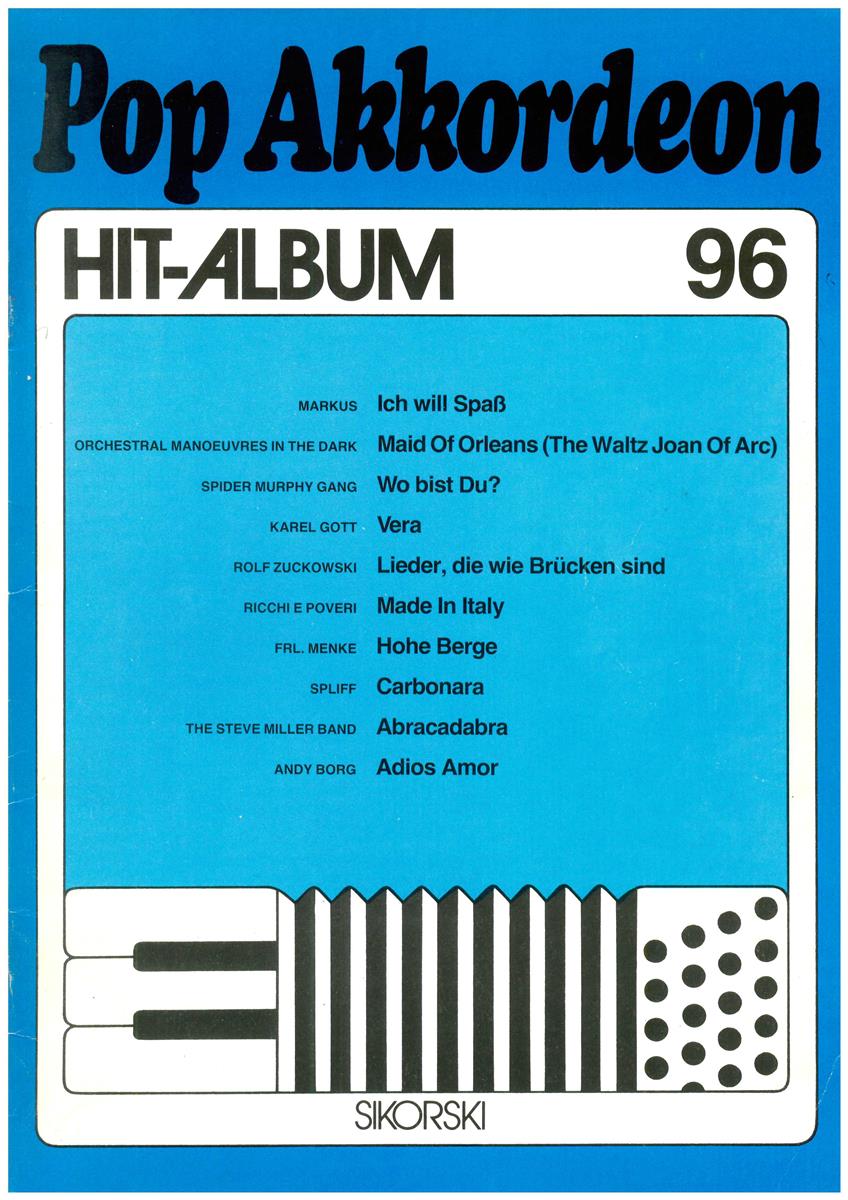 Pop Akkordeon Hit-Album 96 - Antiquariat Pop Akkordeon Hit-Album 96 - Antiquariat