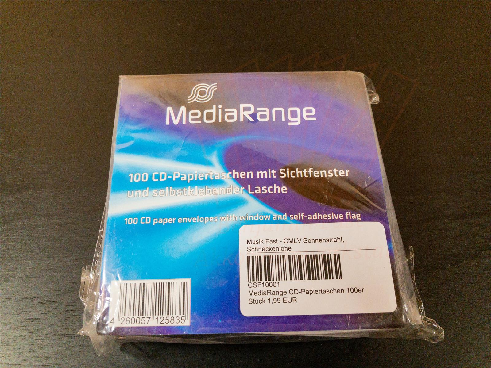 MediaRange CD-Papiertaschen 100er B-Ware