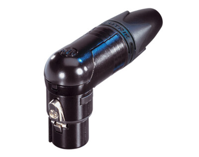 XLR-Stecker gewinkelt 3p. female schwarz XLR-Stecker gewinkelt 3p. female schwarz