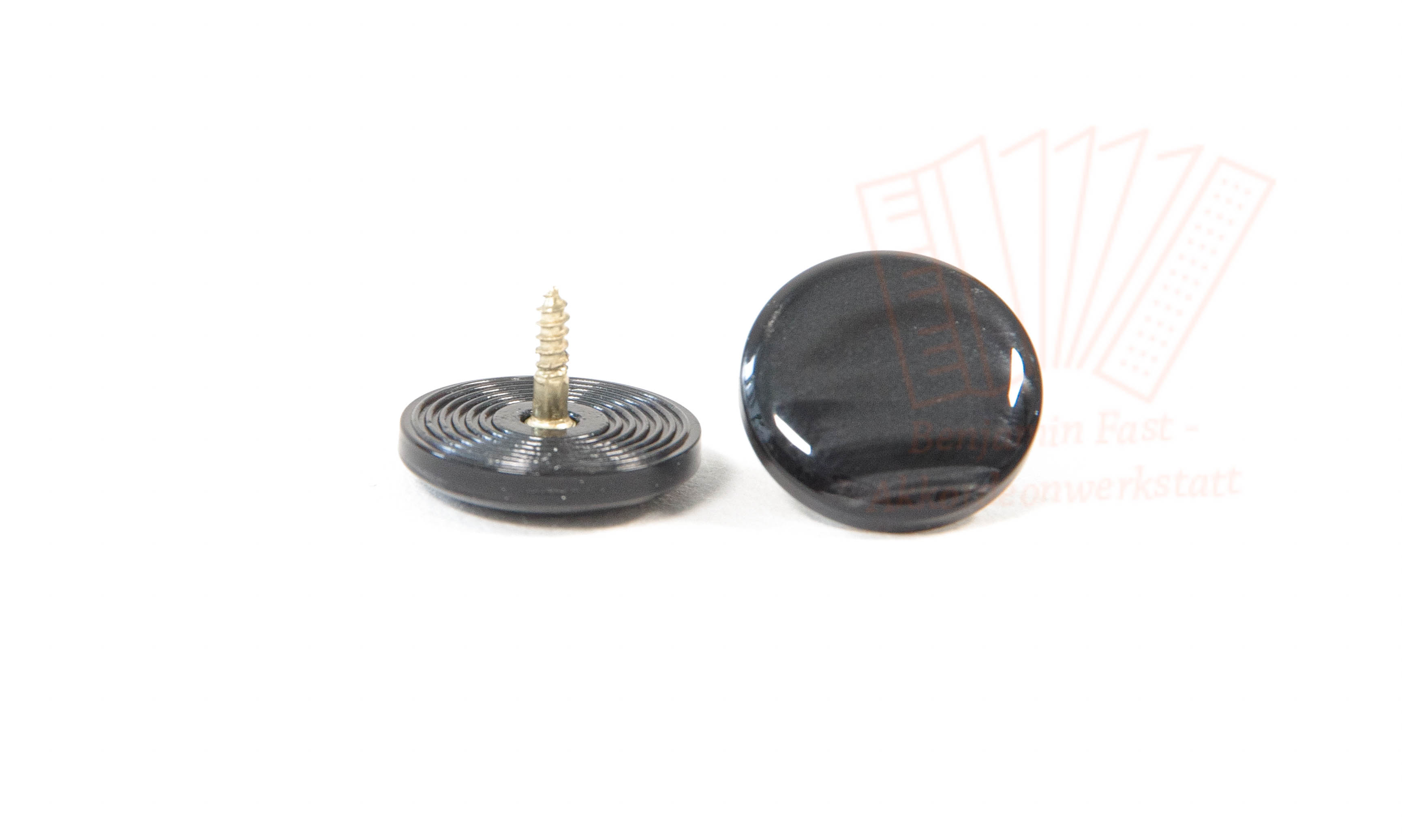 Diskantknopf 17mm Gewinde schwarz-perlmutt