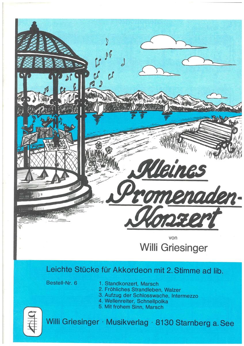 Kleines Promenadenkonzert, Griesinger Akk+2.Stimme - Antiquariat Kleines Promenadenkonzert, Griesinger Akk+2.Stimme - Antiquariat