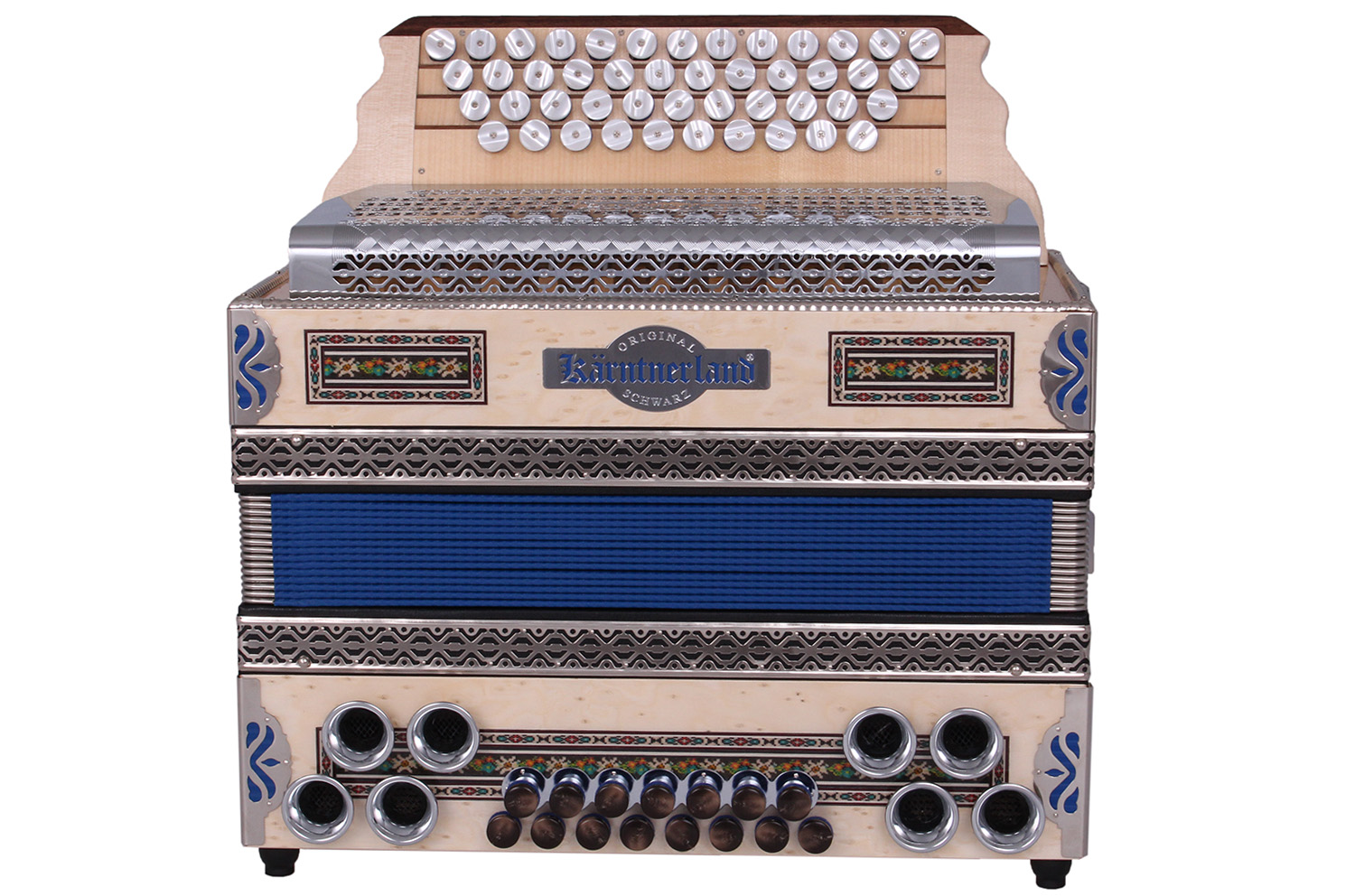 Steirische Harmonika Kärntnerland (Silber) Waldheimat blau Steirische Harmonika Kärntnerland (Silber) Waldheimat blau C/F/Bb/Eb