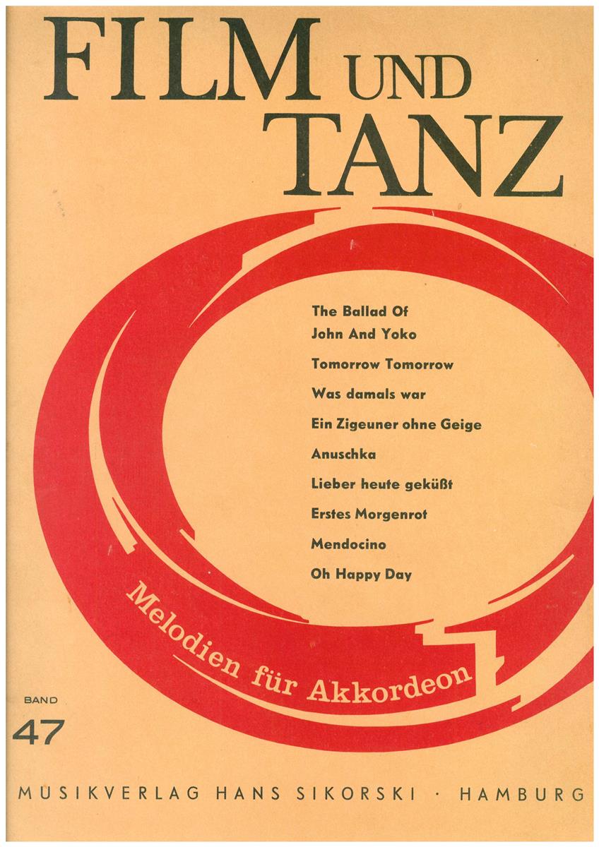 Film und Tanz 47 Akkordeon - Noten - Antiquariat Film und Tanz 47 Akkordeon - Noten - Antiquariat