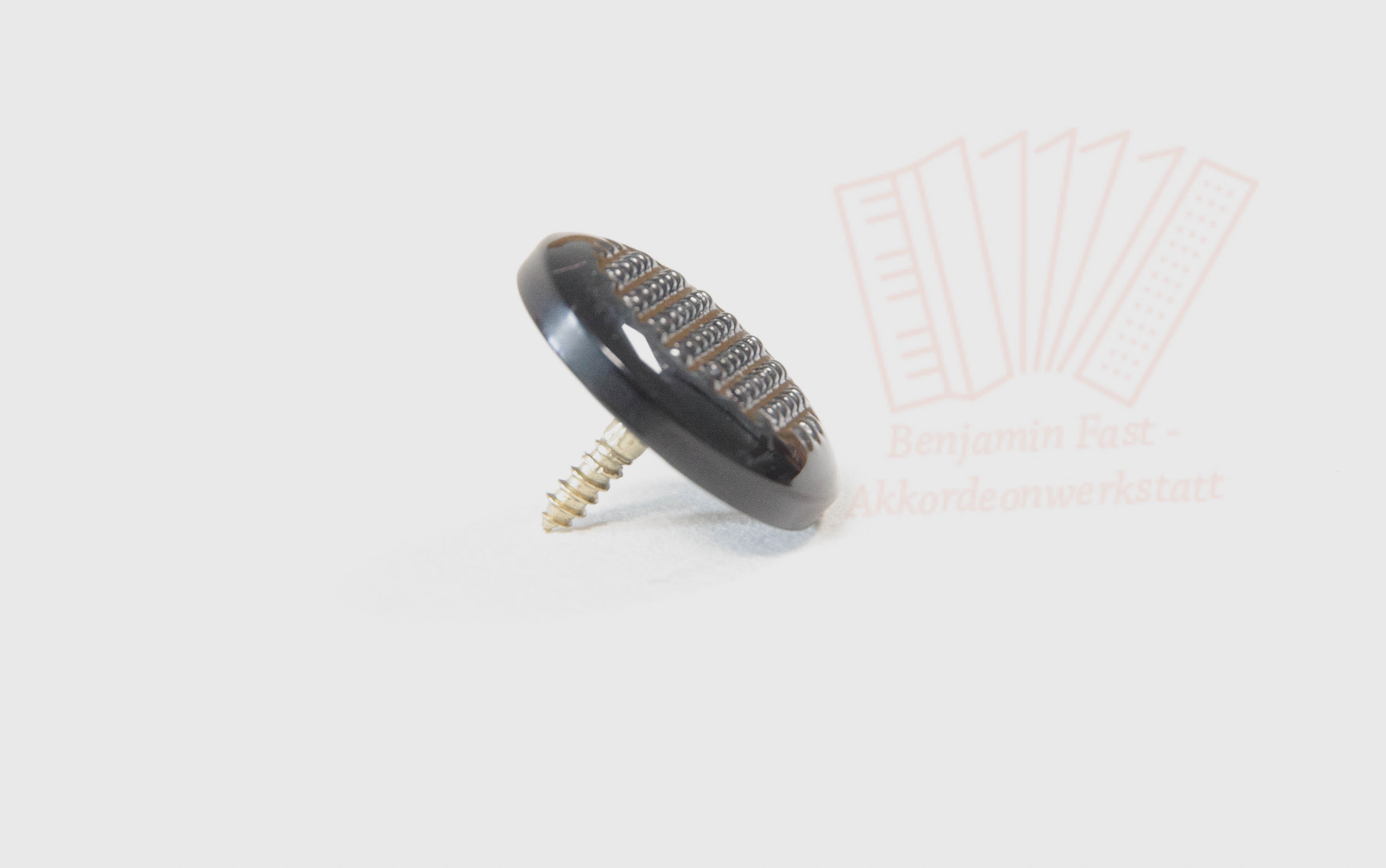Diskantknopf 16mm Gewinde schwarz-perlmutt